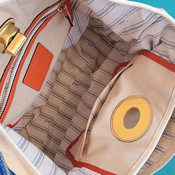 Coach umbrella theme canvas prints Beach tote bag - Picture 4 of 8